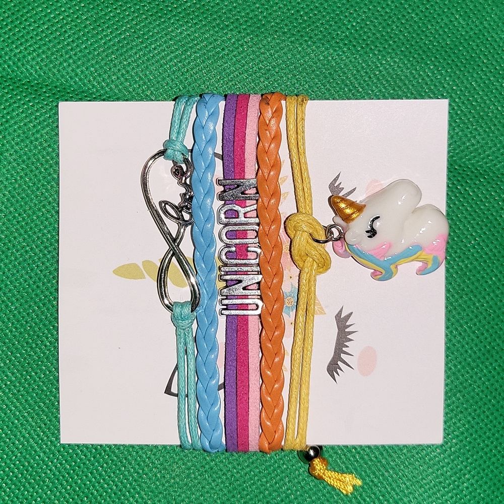 Unicorn layered bracelet